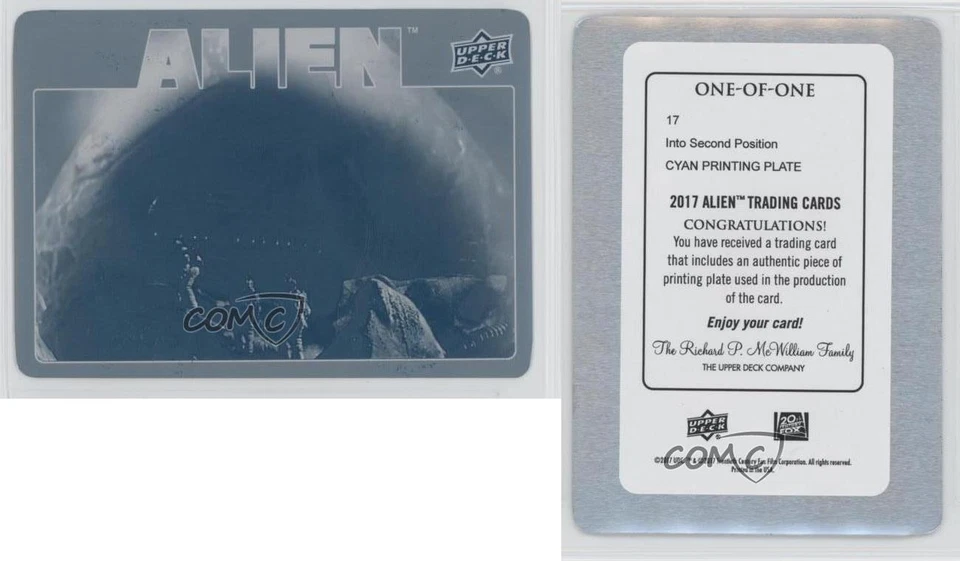 2017 Alien Movie Printing Plate Cyan Retro 1/1 Into Second Position #17 5x5 - Image 3 of 3