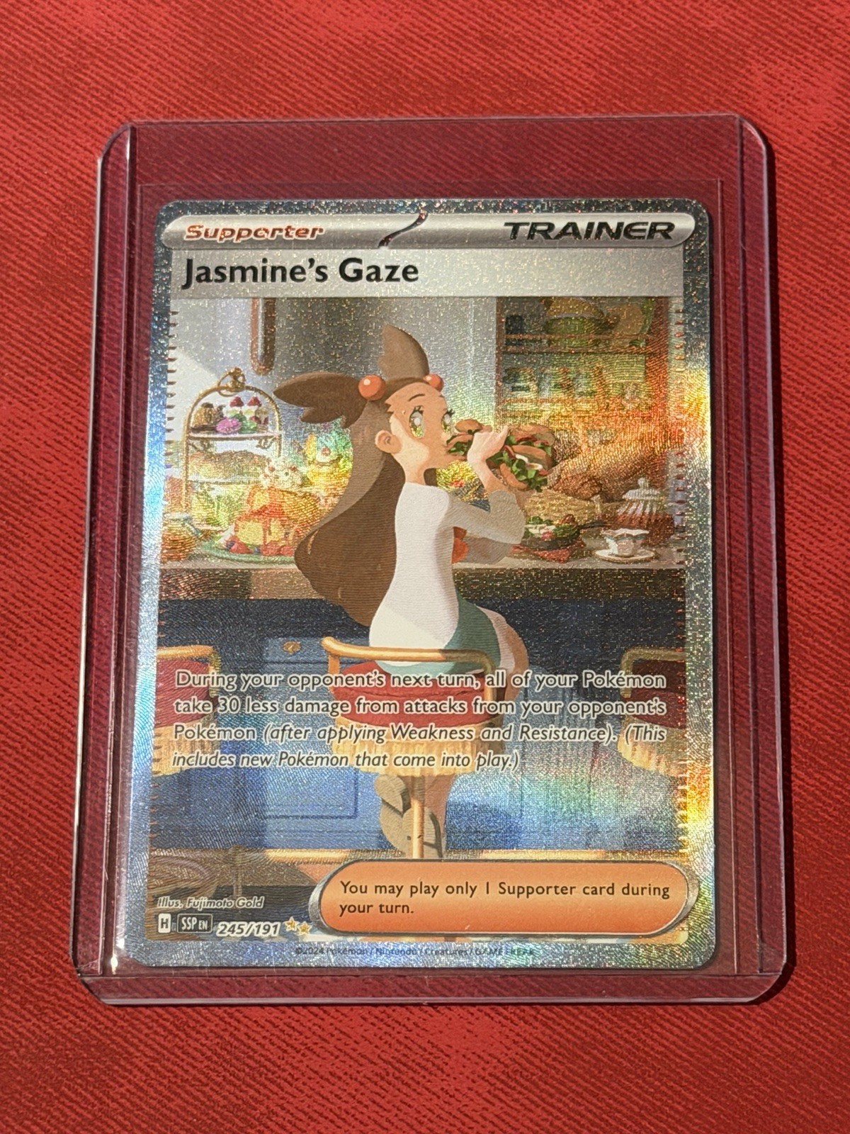 Pokemon TCG Jasmine's Gaze 245/191 Sv08: Surging Sparks Holo