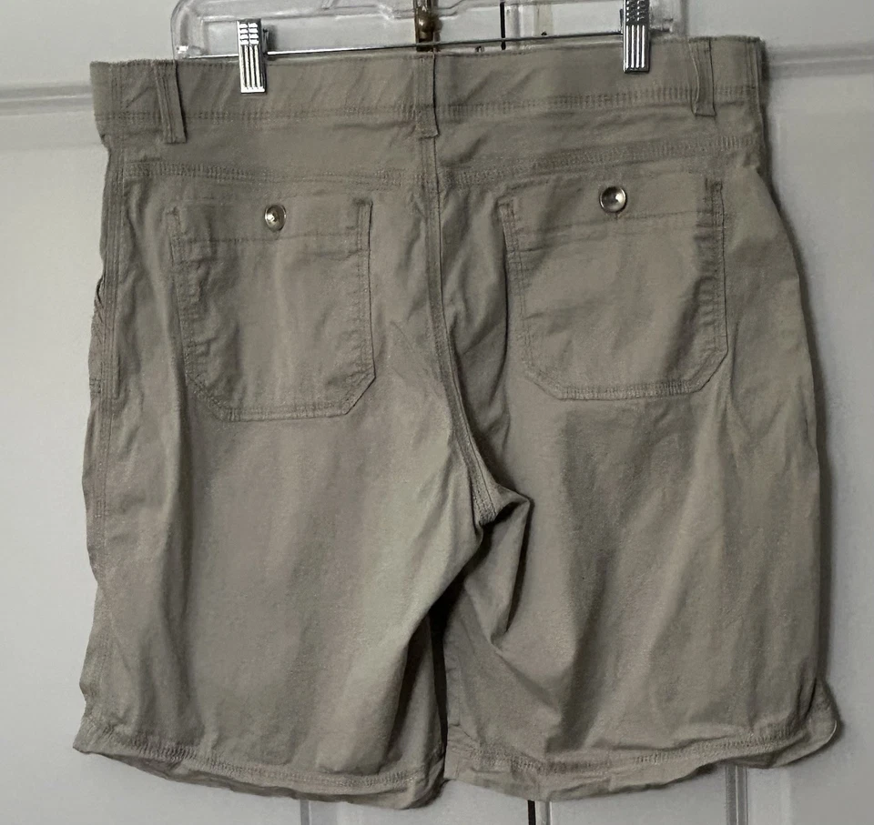 Pantalones Cortos Lee Caqui Confort Cintura Caqui Claro con Bolsillos Talla 14 Foto 3 de 4