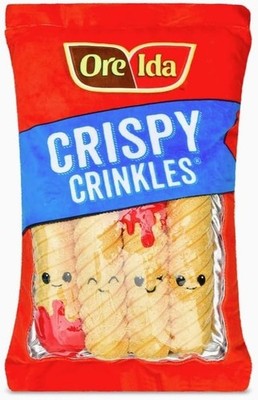 iscream  4863 Ore-Ida Crispy Crinkles Packaging Plush Pillow Set  9x14''
