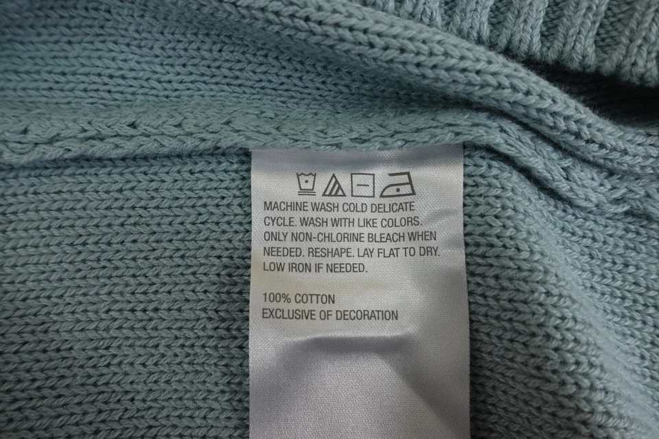 Suéter Peace Love World Boheme Mujer Talla 2X Azul Claro Algodón Manga 3/4 Nuevo Foto 3 de 4