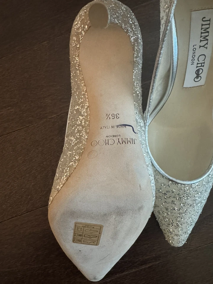 Nuevos Tacones Jimmy Choo Romy Brillo Marfil Talla: 36.5 (US 6.5) Foto 3 de 4