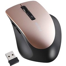 Mouse Wireless Silent 5Button DPI Switching BlueLED Beige Pink BSMBW325BP