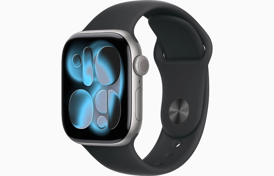 Apple Watch Series 11 (2025) GPS 42mm Caja Gris Correa Negra S/M MEQW4 - Imagen 2 de 4