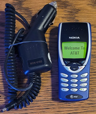 Nokia 8260 - Blue and Black  AT T  Very Rare Cellular TDMA Phone - Bundled