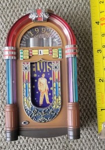 Vintage 1997 Elvis Presley Musical Jukebox Christmas Ornament Tested Working 
