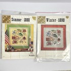 Summer 1890 & Winter 1890 Gibson Portfolio 2 Cross Stitch Kits Village Scene Vtg