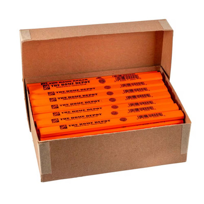 The Home Depot Oversized Carpenter Pencils Bulk Writing Utensil 72 Pack Boxed