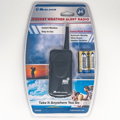 Midland Pocket Weather Alert Radio Model HH50B NEW Factory SEALED
