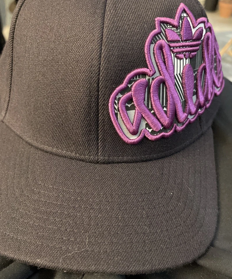Black And Purple Large Adidas Baseball Cap - Image 2 of 4