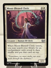 Moon-Blessed Cleric 69 U Commander: Duskmourn: House of Horror NM MTG
