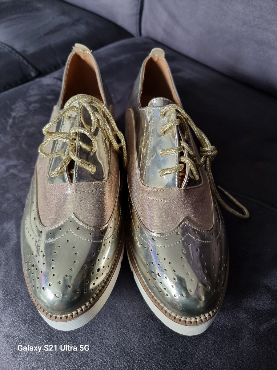 Metallic brogues deals womens