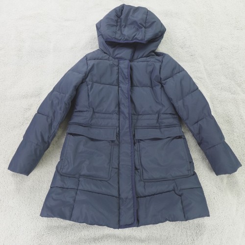 J Crew Crewcuts Jacket Girls 10 Navy Blue Quilted Puffer Parka Classic