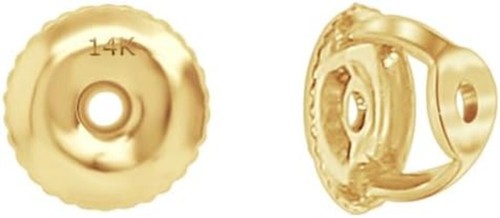 10k, 14k or 18k Gold Earring Back Pair - Perfect Replacement for 0.8mm Posts - Picture 6 of 7