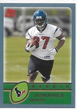 2003 Topps Football Domanick Davis RC Texans
