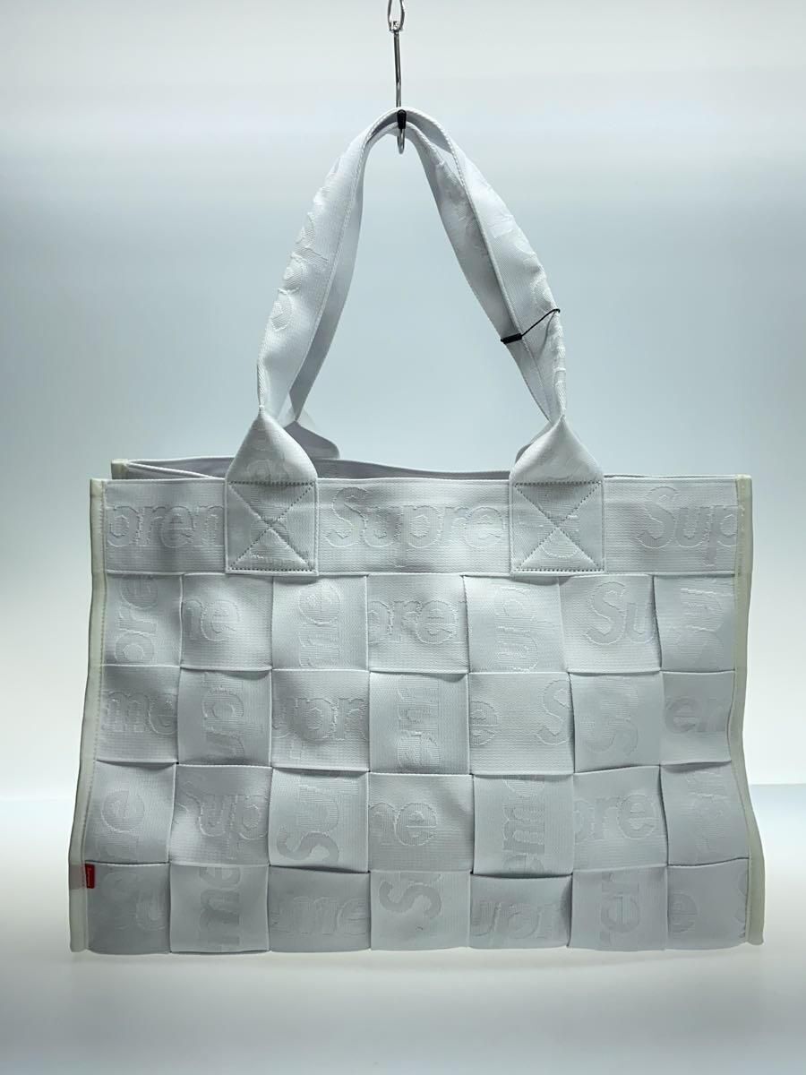 Supreme Tote Bag 23SS Woven Large White Used | eBay