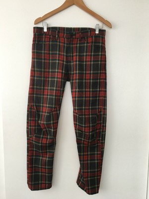 comme des garcons plaid pants