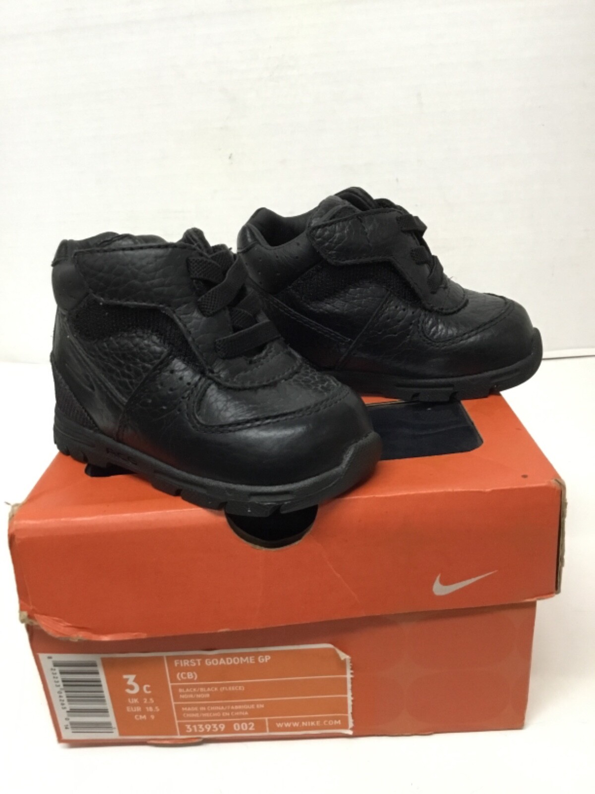 PONY Nike First Goadome GP (Crib) set scarpa cappello bambino #313939 002 taglia 3c nero 2006