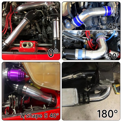 102mm 4" 40 Degree Z / S Shape Aluminum Intercooler Pipe Piping Tube Hose Silver - Picture 9 of 9