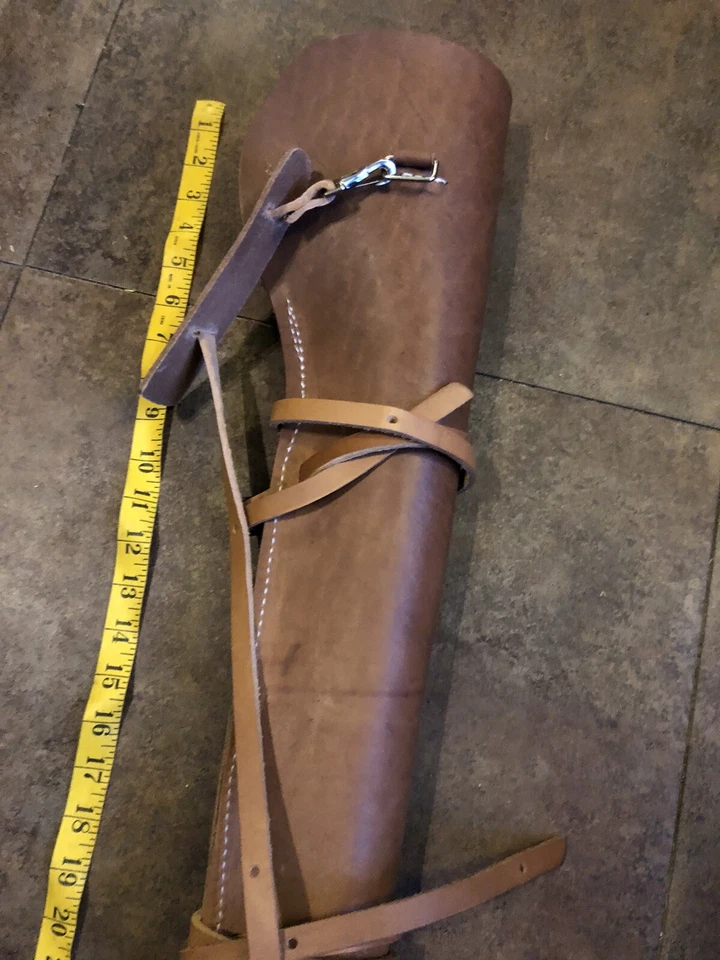 Vaina de rifle de cuero para Winchester palanca acción carabina caballo ATV USADO Foto 3 de 4