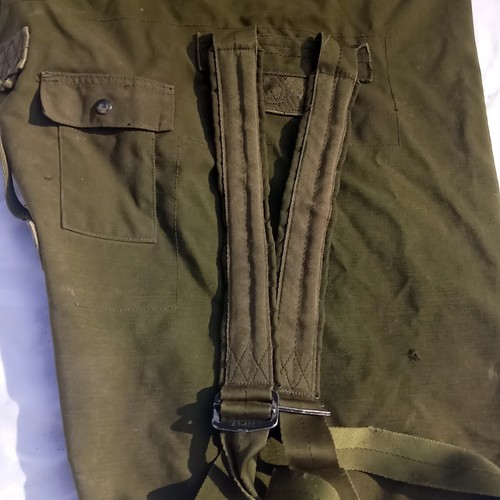 Vintage US Military Army OD Green Large Canvas Duffel Bag Rucksack - Picture 4 of 12