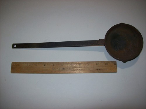 Lote de 3 cucharones de fundición de metal de herrero vintage - Imagen 13 de 24