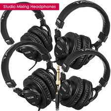 4x NEW TASCAM TH-02 Foldable Recording Mixing Home Studio Headphones - Black