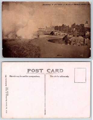Fortress Monroe Virginia TARGET PRACTICE WITH 8 INCH GUNS Postcard R167