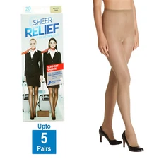 Sheer Relief For Active Legs Support Sheers Women Bulk Beige Pantyhose Stockings