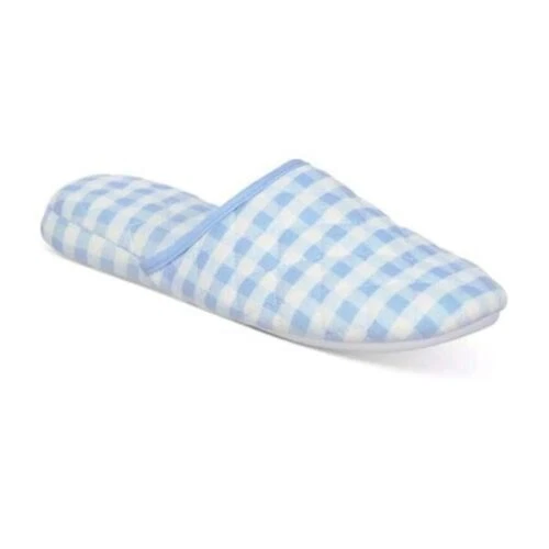 Zapatillas zueco de guinga acolchadas Charter Club para mujer Foto 4 de 4