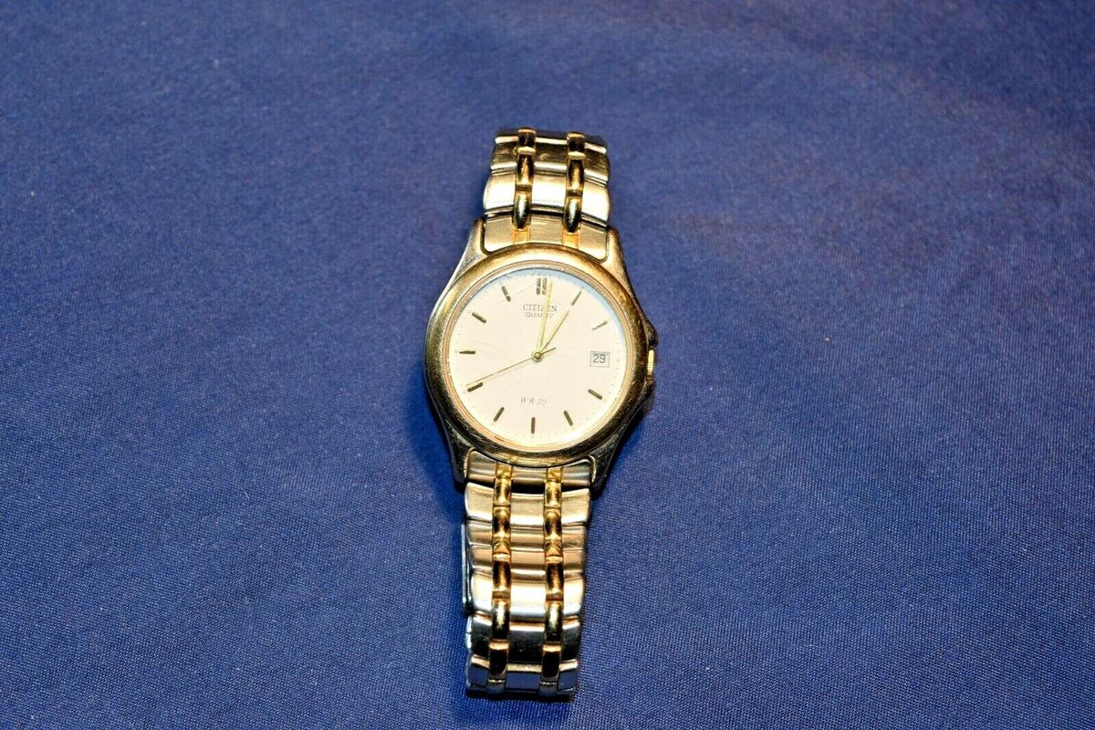 Citizen Quality Mens Quartz WR50 with Date Watch - Gold Trim Citizen Quality Mens Quartz WR50 with Date Watch - Gold Trim
