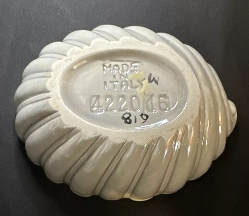 Seashell Bowl Fruit Candy Serving Trinket Iridescent Dish Italy Numbered 422016 - Picture 7 of 9