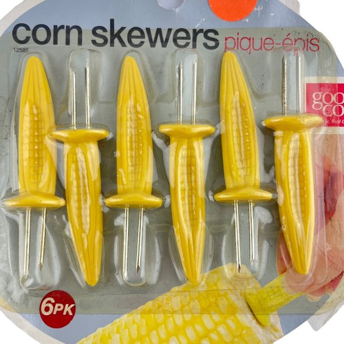 Corn Cob Skewers 20 Holders Yellow Plastic Lot 3 Good Cook and Everyday Living - Picture 2 of 4