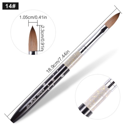 KADS Kolinsky Acrylic Nail Brush for UV Gel Carving Pen Liquid Powder Art Tool - Picture 34 of 36