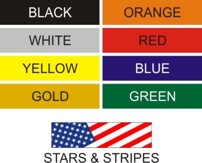 Reflective Firefighter Helmet Stripes. USA Flag Set of eight