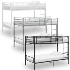 Etagenbett Metallbett Bettgestell 90x200cm Kinderbett Hochbett Bett Jugendbett