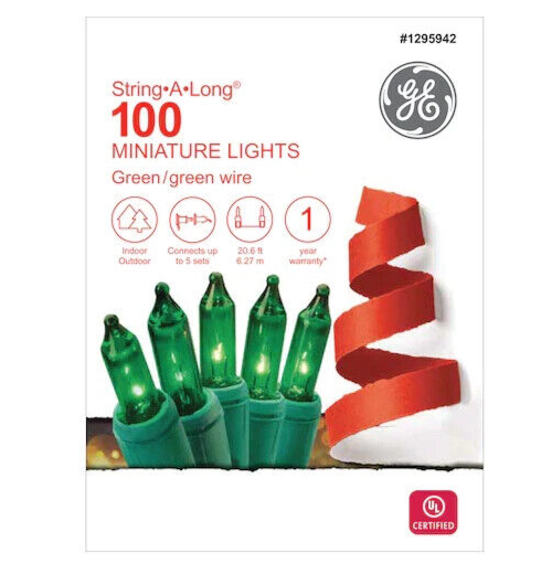 GE String-A-Long 100-Count 20.6-ft Multicolor Incandescent Plug-In Christmas String Lights GE String-A-Long 100-Count 20.6-ft Multicolor Incandescent Plug-In Christmas String Lights