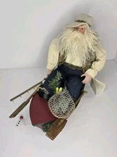 Vintage TJs Santa Claus Fishing On Boat Clothes Gear Tina Mitchell Excellent 