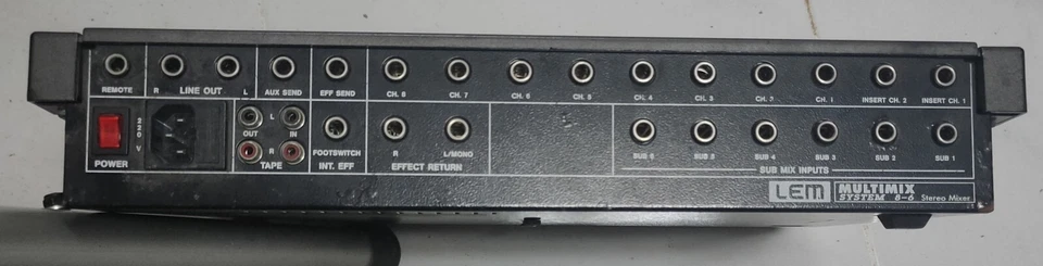 MIXER AUDIO LEM Multimix System 8-6 - Immagine 2 di 2