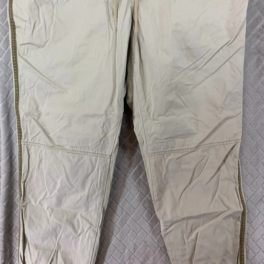 Pantalones de chándal American Rag para hombre XL con cordón beige relajado tiro alto Foto 3 de 4
