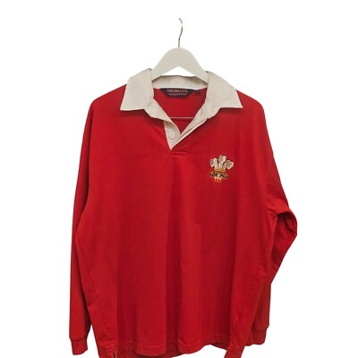 ビンテージ◇ラガーシャツ　Wales Rugby WRU リーボック　赤　レッド ビンテージ◇ラガーシャツ Wales Rugby WRU リーボック 赤
