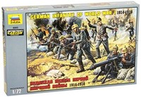 Deutsche Infanterie Erster Weltkrieg Figur Plastikset 1:72 Modell Zvezda