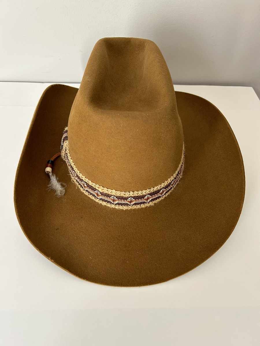 John B. Stetson Vintage 4X Beaver Western Cowboy Hat Brown 7