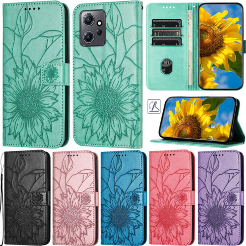 Sunflowers Wallet Flip Case Cover For Xiaomi Redmi 12 4G 12C A1 A2 Note 12S 11S - Picture 1 of 86