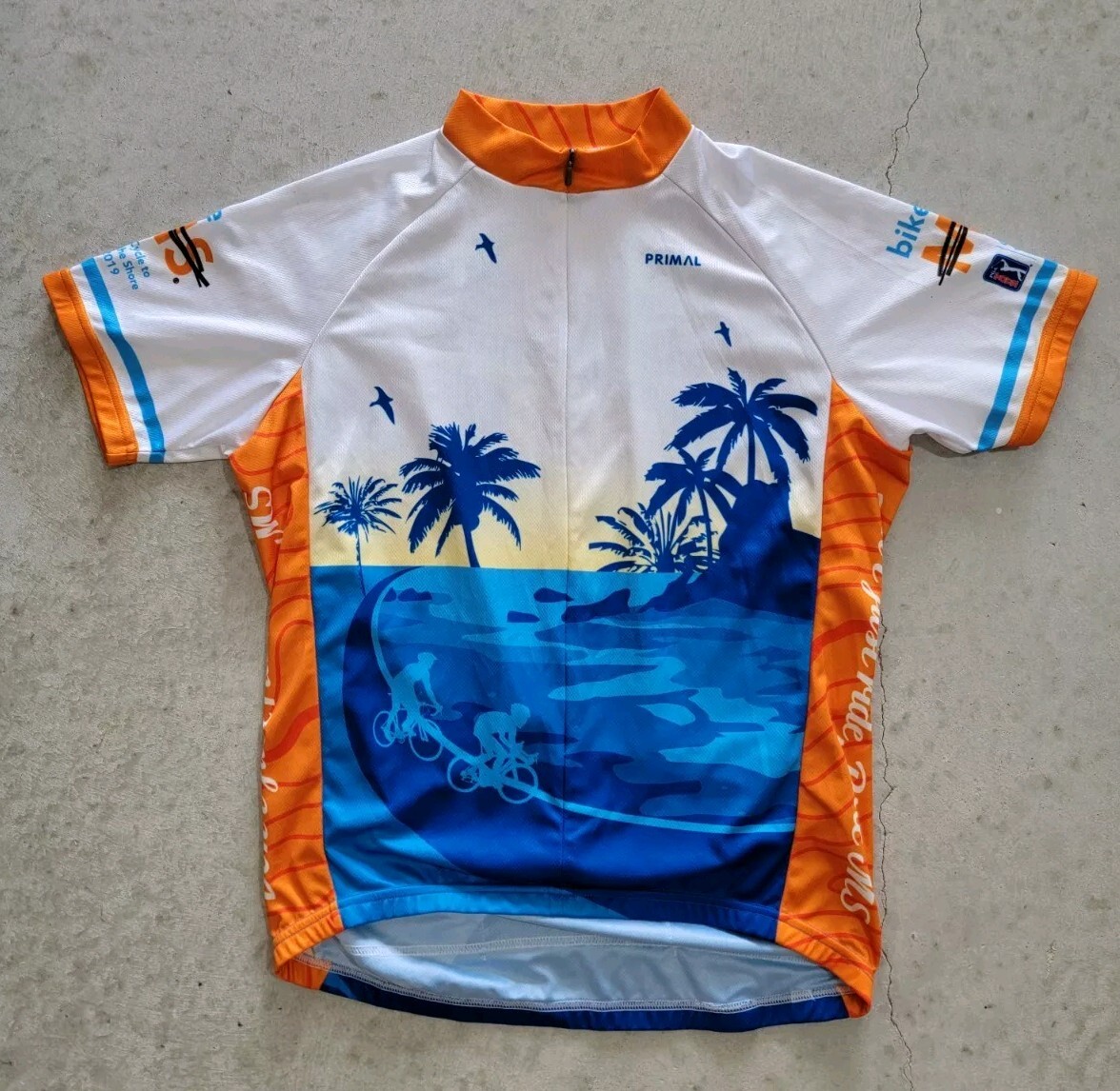 Pga Tour Ms Bike To Shore Primal Wear Bicycling Mens Jersey Size M
