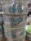 Premium Welcome Bicycle Flowers Wire Edge Ribbon 2.5" Wide by 50 Yards A2