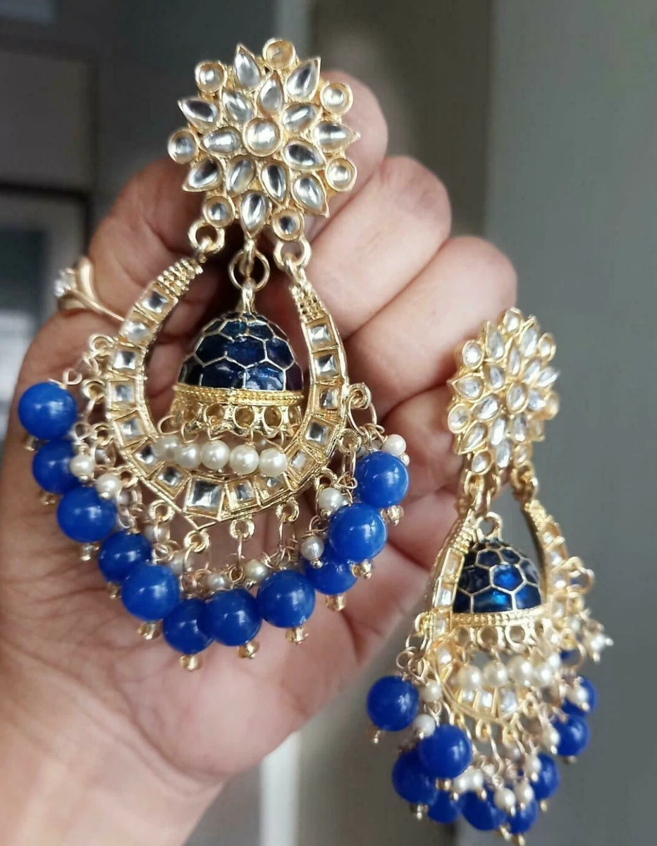 Blue cheap indian earrings