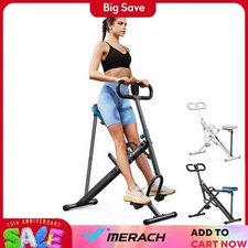 MERACH 2-in-1 Foldable Squat & Rowing Machine - Home Glute & Leg Trainer