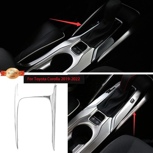 For 2019-2022 Toyota Corolla Silver Steel Central Console Gear Shift Panel Trim - Picture 1 of 7