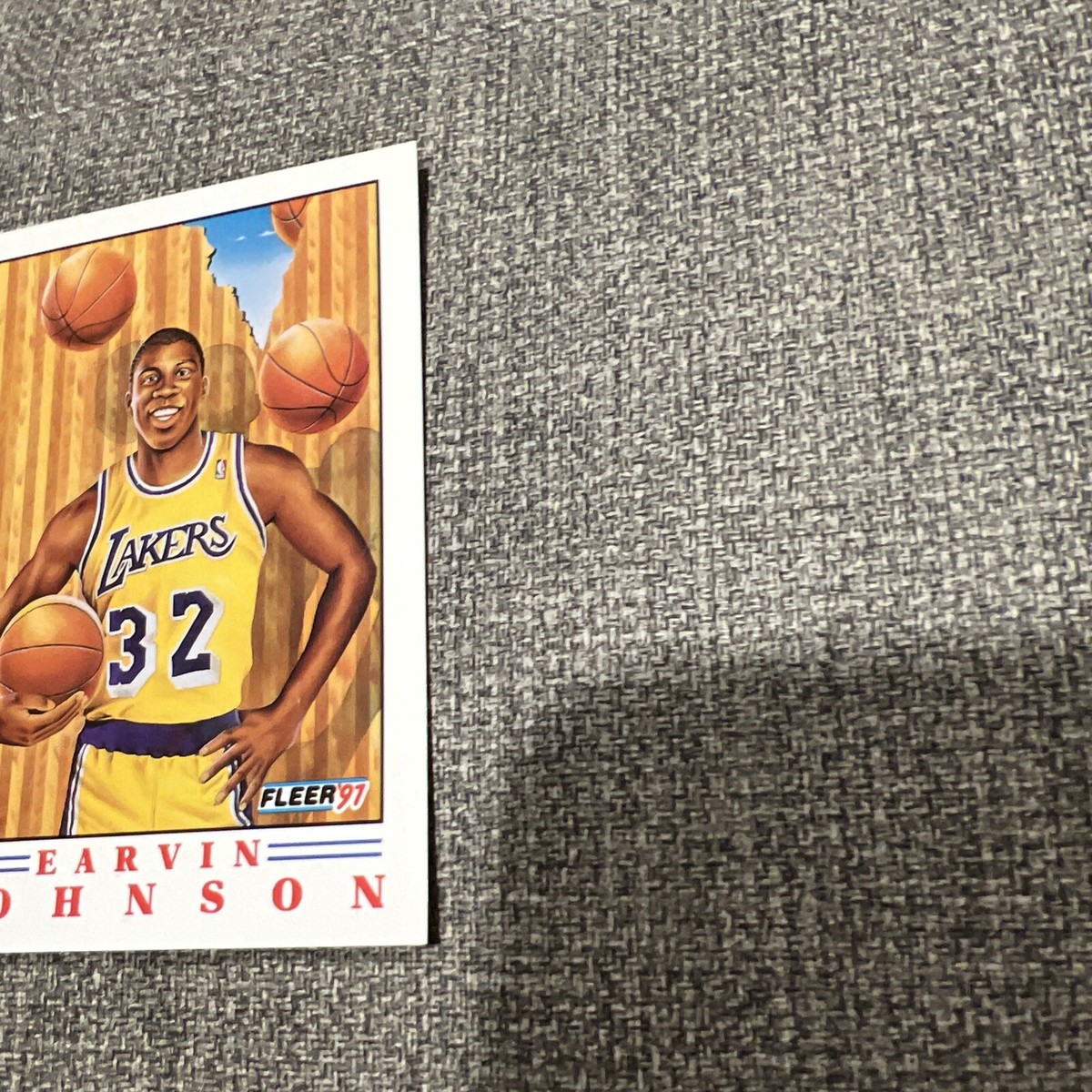 Magic Johnson LA LAKERS 1991 Fleer Pro Visions ERROR BACK